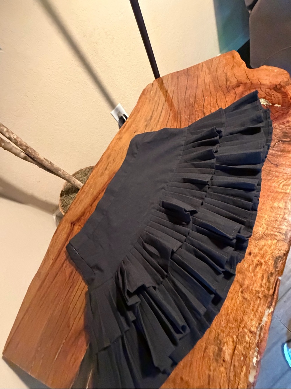 Target Black Tiered Ruffle Skater Mini Skirt